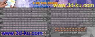 3D打印模型Z On the Phone Pose Mega Set的图片