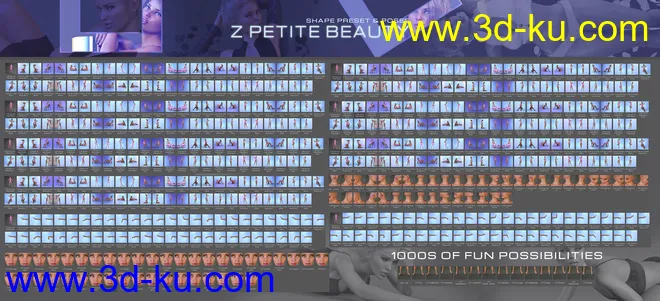 Z Petite Beauty Shape and Poses Mega Set模型的图片11