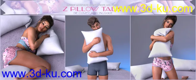 Z Pillow Talk Props and Poses for Genesis 3 and 8模型的图片5
