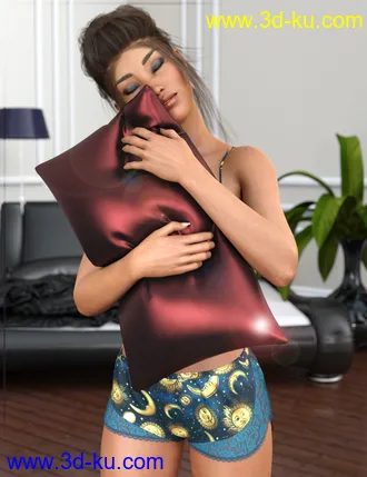 3D打印模型Z Pillow Talk Props and Poses for Genesis 3 and 8的图片