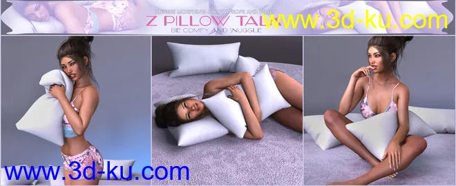 Z Pillow Talk Props and Poses for Genesis 3 and 8模型的图片10