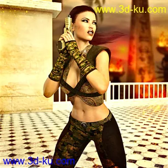 3D打印模型Z Reloaded Gun and Poses for Genesis 3 and 8的图片