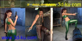 3D打印模型Z Reloaded Gun and Poses for Genesis 3 and 8的图片