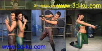 3D打印模型Z Reloaded Gun and Poses for Genesis 3 and 8的图片