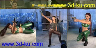 3D打印模型Z Reloaded Gun and Poses for Genesis 3 and 8的图片