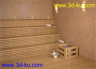 3D打印模型Z Sauna Room and Poses for Genesis 3 & 8的图片