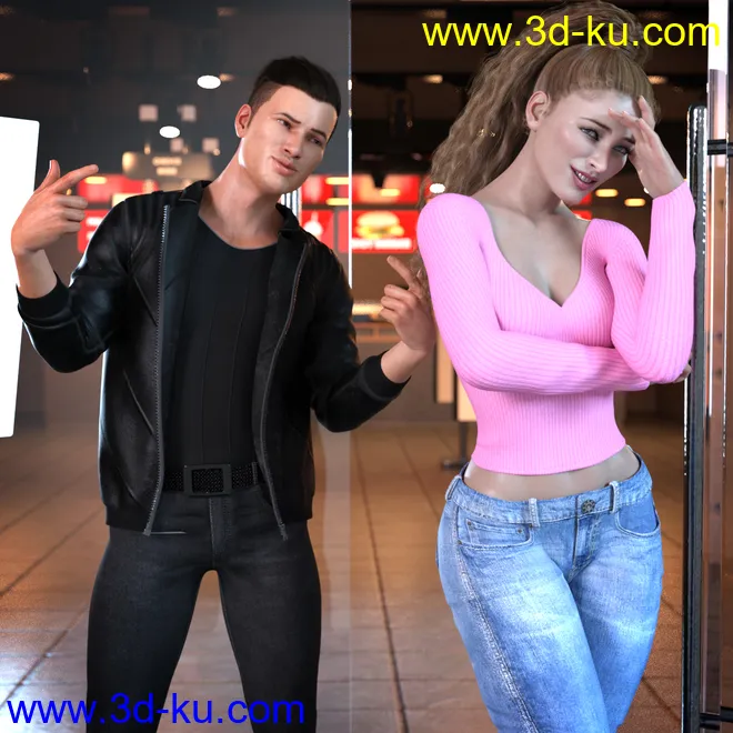 Z Shy and Confident Pose Partials Mega Set for Genesis 3 and Genesis 8模型的图片2