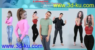 3D打印模型Z Shy and Confident Pose Partials Mega Set for Genesis 3 and Genesis 8的图片