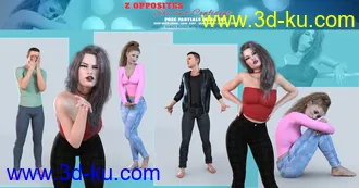 3D打印模型Z Shy and Confident Pose Partials Mega Set for Genesis 3 and Genesis 8的图片