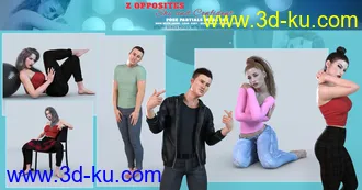 3D打印模型Z Shy and Confident Pose Partials Mega Set for Genesis 3 and Genesis 8的图片