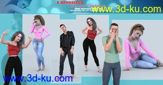 3D打印模型Z Shy and Confident Pose Partials Mega Set for Genesis 3 and Genesis 8的图片