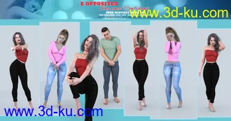 3D打印模型Z Shy and Confident Pose Partials Mega Set for Genesis 3 and Genesis 8的图片