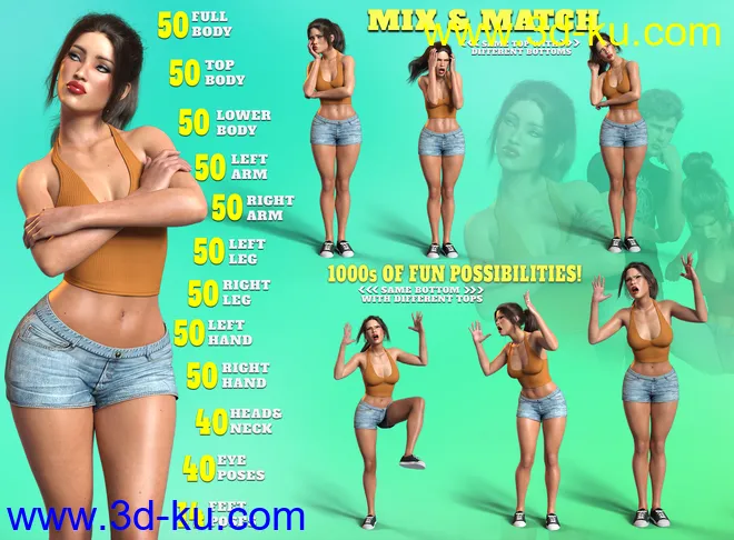 Z Spoiled Behavior Pose Mega Set模型的图片3