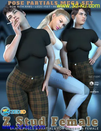 3D打印模型Z Stud Female Shape and Pose Mega Set的图片