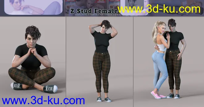 Z Stud Female Shape and Pose Mega Set模型的图片4