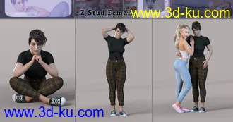 3D打印模型Z Stud Female Shape and Pose Mega Set的图片