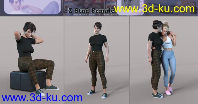 Z Stud Female Shape and Pose Mega Set模型的图片5