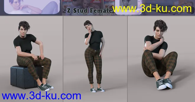 Z Stud Female Shape and Pose Mega Set模型的图片6