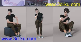 3D打印模型Z Stud Female Shape and Pose Mega Set的图片
