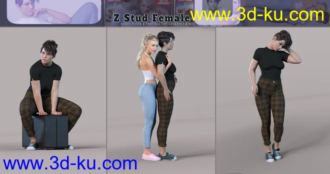 Z Stud Female Shape and Pose Mega Set模型的图片7