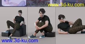 3D打印模型Z Stud Female Shape and Pose Mega Set的图片