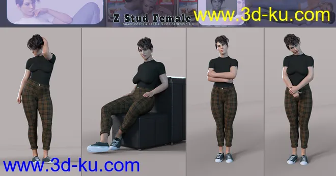 Z Stud Female Shape and Pose Mega Set模型的图片10