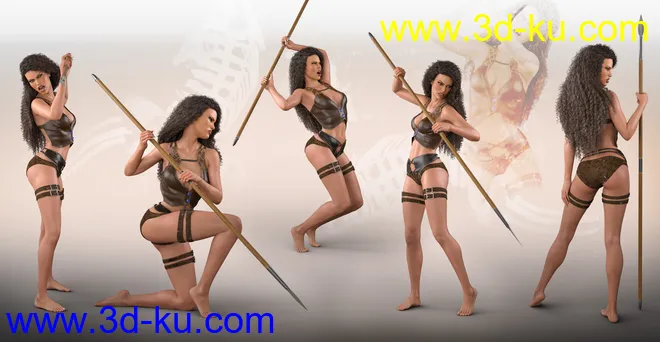 Z Tribal Woman - Prop, Poses and Partials for Genesis 3 and 8 Female模型的图片3