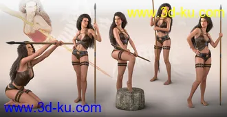 3D打印模型Z Tribal Woman - Prop, Poses and Partials for Genesis 3 and 8 Female的图片