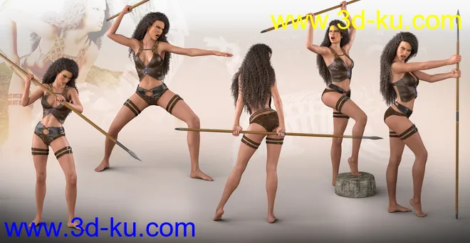 Z Tribal Woman - Prop, Poses and Partials for Genesis 3 and 8 Female模型的图片6