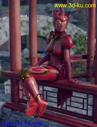 3D打印模型ZhuQue - The Red Phoenix Outfit for Genesis 8 Female(s)的图片