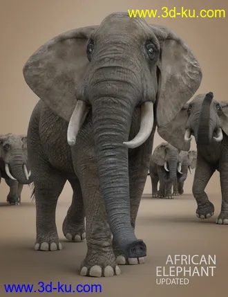 3D打印模型African Elephant Updated的图片