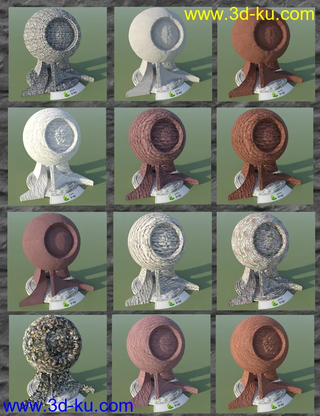 Ancient Stones - Masonry, Stone and Brickwork Shaders for DS and Iray模型的图片3