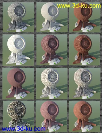 3D打印模型Ancient Stones - Masonry, Stone and Brickwork Shaders for DS and Iray的图片