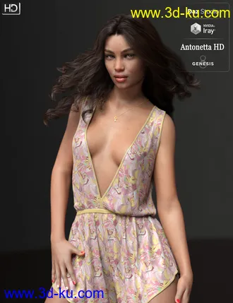 3D打印模型Antonetta HD and Bodice Helena for Genesis 8 Female的图片