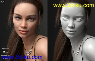 3D打印模型Antonetta HD and Bodice Helena for Genesis 8 Female的图片