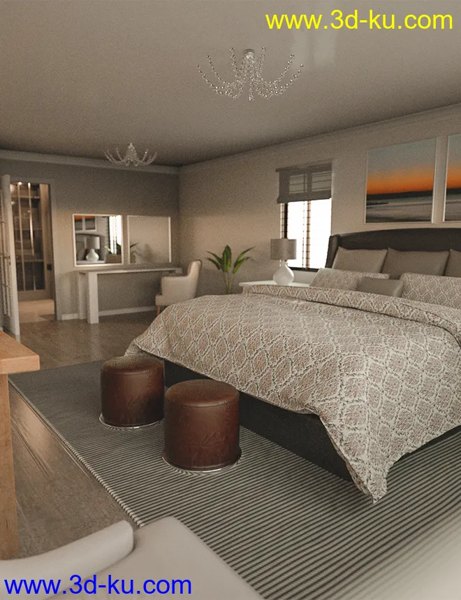 Avil Master Bedroom and Bath模型的图片1