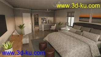 3D打印模型Avil Master Bedroom and Bath的图片