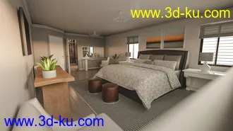 3D打印模型Avil Master Bedroom and Bath的图片