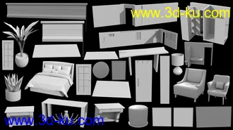 3D打印模型Avil Master Bedroom and Bath的图片