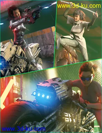 3D打印模型Bullets Blades and Bikes for Sukai 8的图片