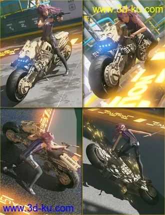 3D打印模型Bullets Blades and Bikes for Sukai 8的图片