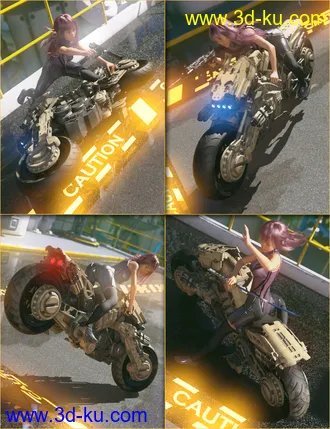 3D打印模型Bullets Blades and Bikes for Sukai 8的图片