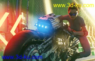 3D打印模型Bullets Blades and Bikes for Sukai 8的图片