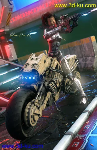 3D打印模型Bullets Blades and Bikes for Sukai 8的图片