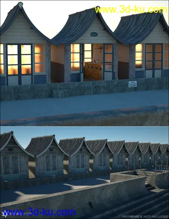 3D打印模型By the Seaside Beach Huts的图片