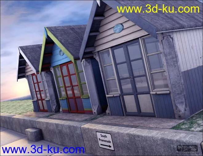 By the Seaside Beach Huts模型的图片13