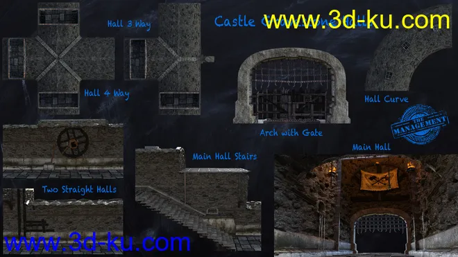 Castle Gravestone Halls模型的图片10
