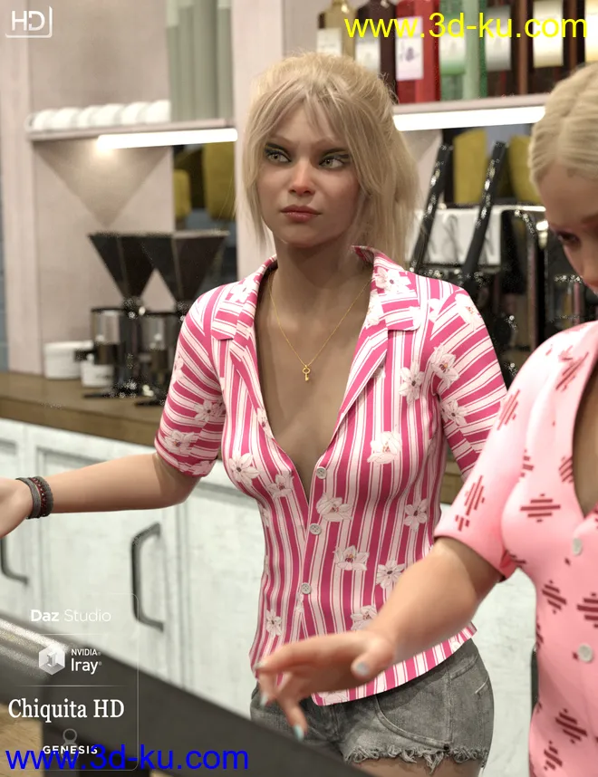 Chiquita HD For Genesis 8 Female模型的图片3