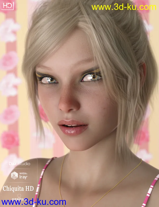 Chiquita HD For Genesis 8 Female模型的图片4