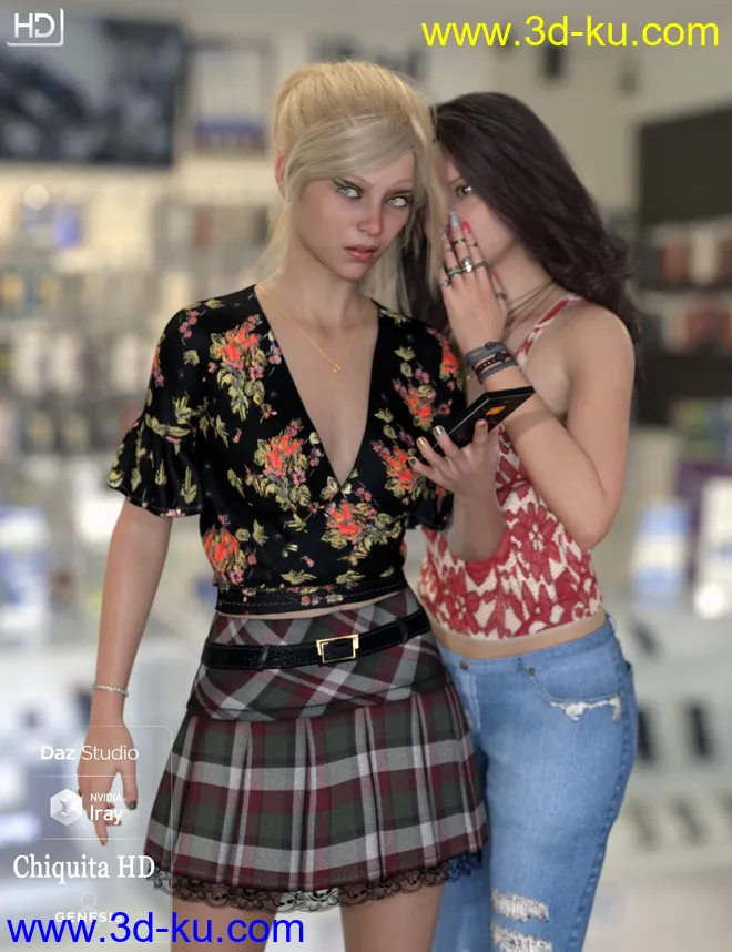 Chiquita HD For Genesis 8 Female模型的图片8